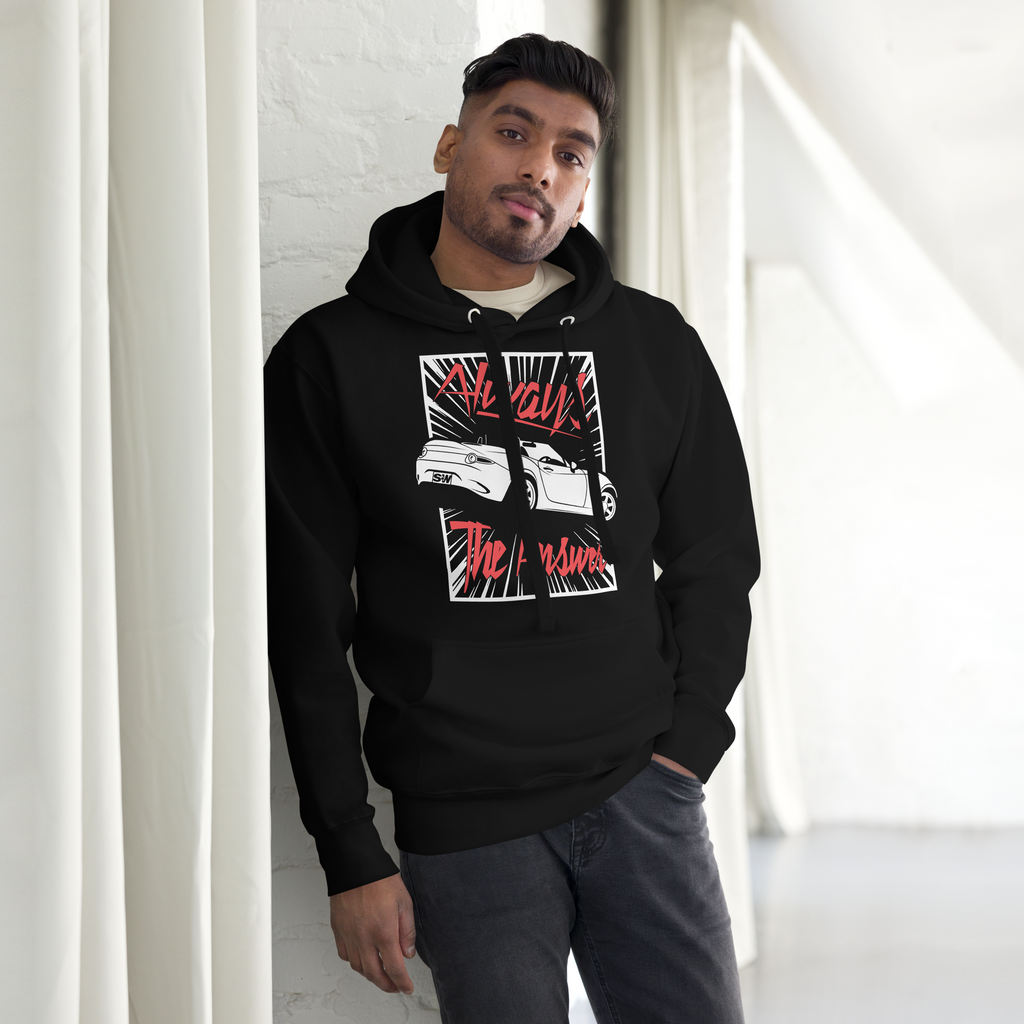 Black hoodie hotsell red writing