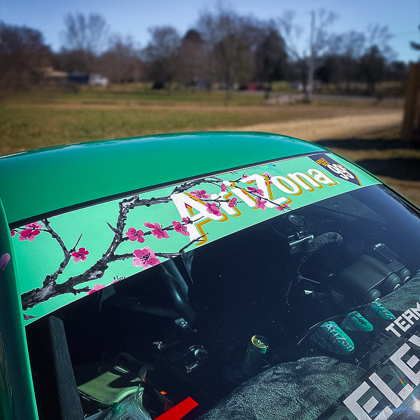 green tea car banner decal