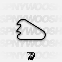 Pocono Int'l Raceway North South Option 1 without Chicane Course Track Decal