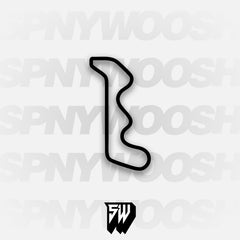 Thunderhill Raceway Park 2 Mile Course with Bypass Track Decal