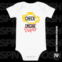 Check Diaper Baby Onesie