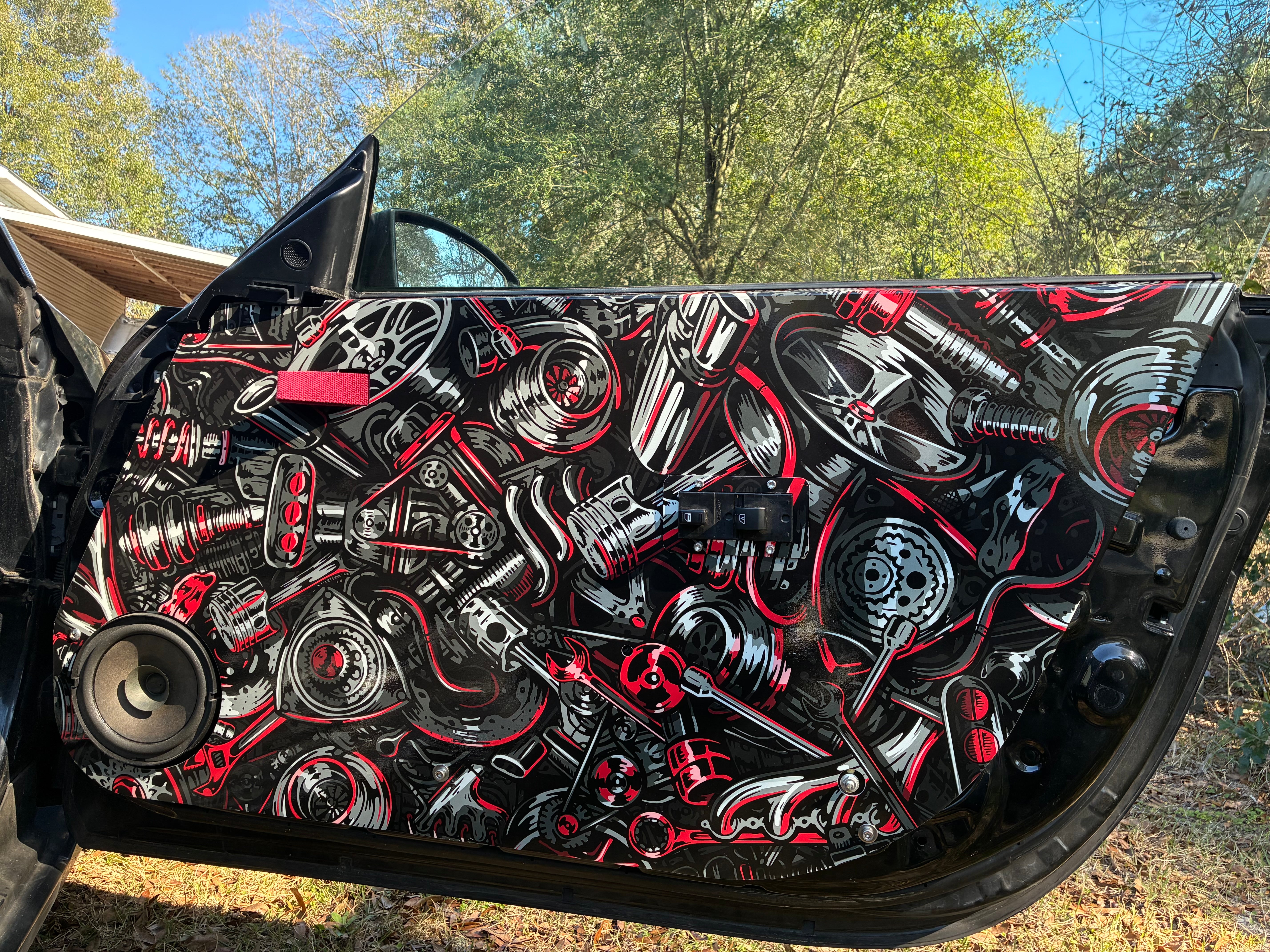 Graffiti Car Parts Door Card Vinyl Design – Spinnywhoosh Graphics