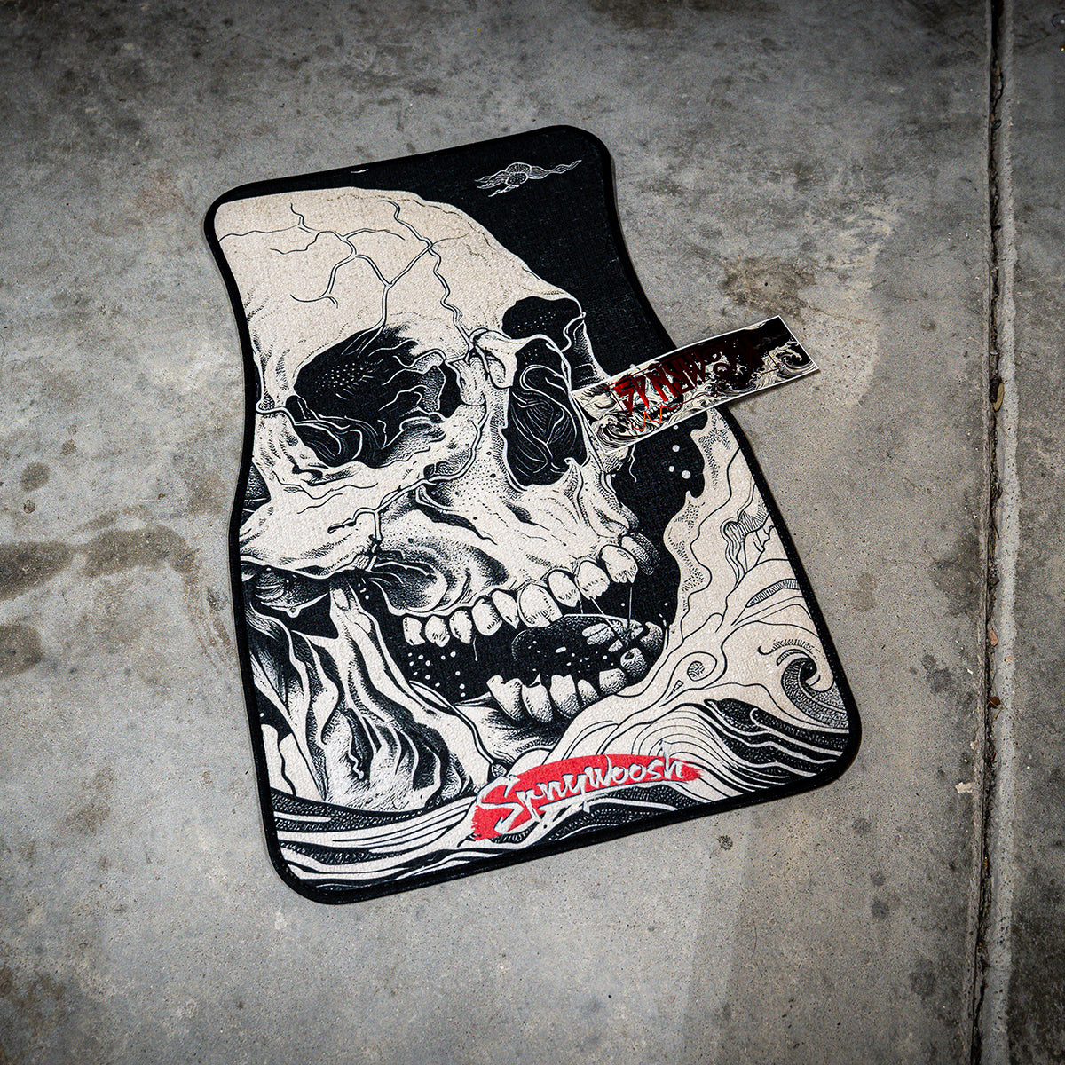 Car Floor Mat - Dark Skull - Universal Halloween Car Floor Mats