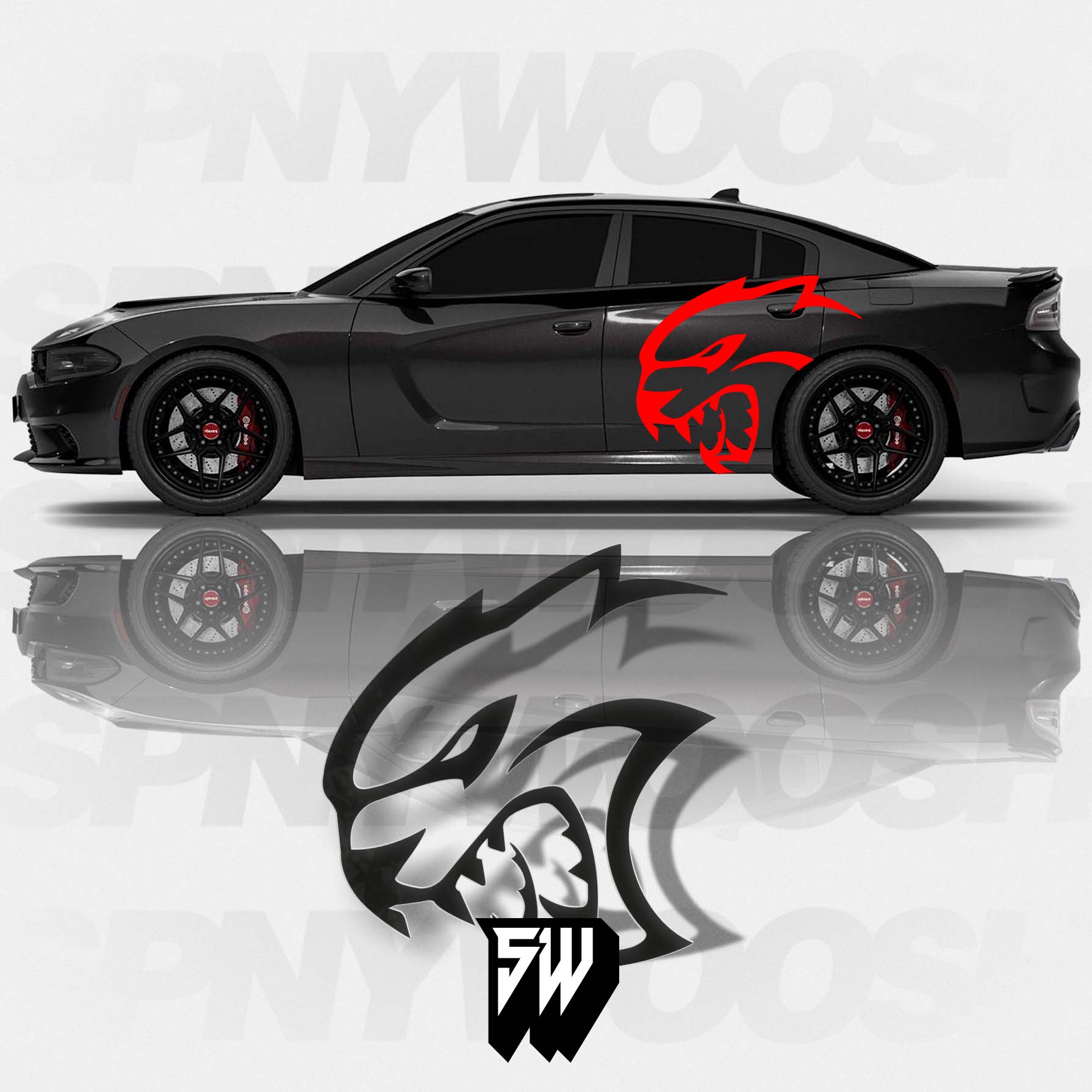 Dodge Hellcat Large Decals – Spinnywhoosh Graphics