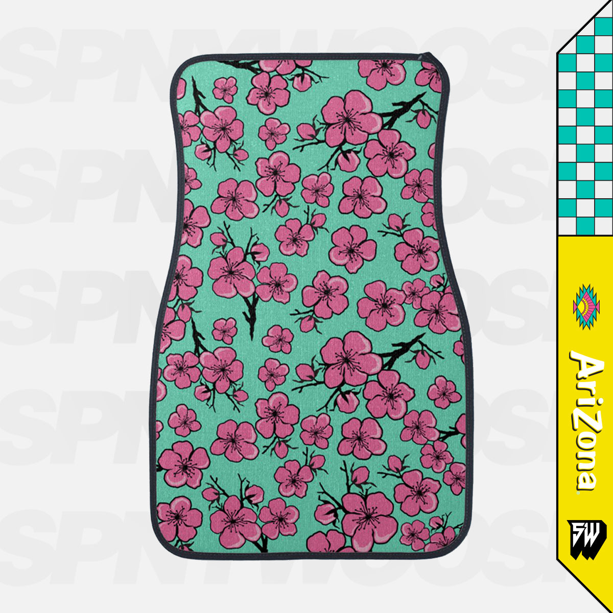 Car Floor Mat - AriZona Cherry Blossom