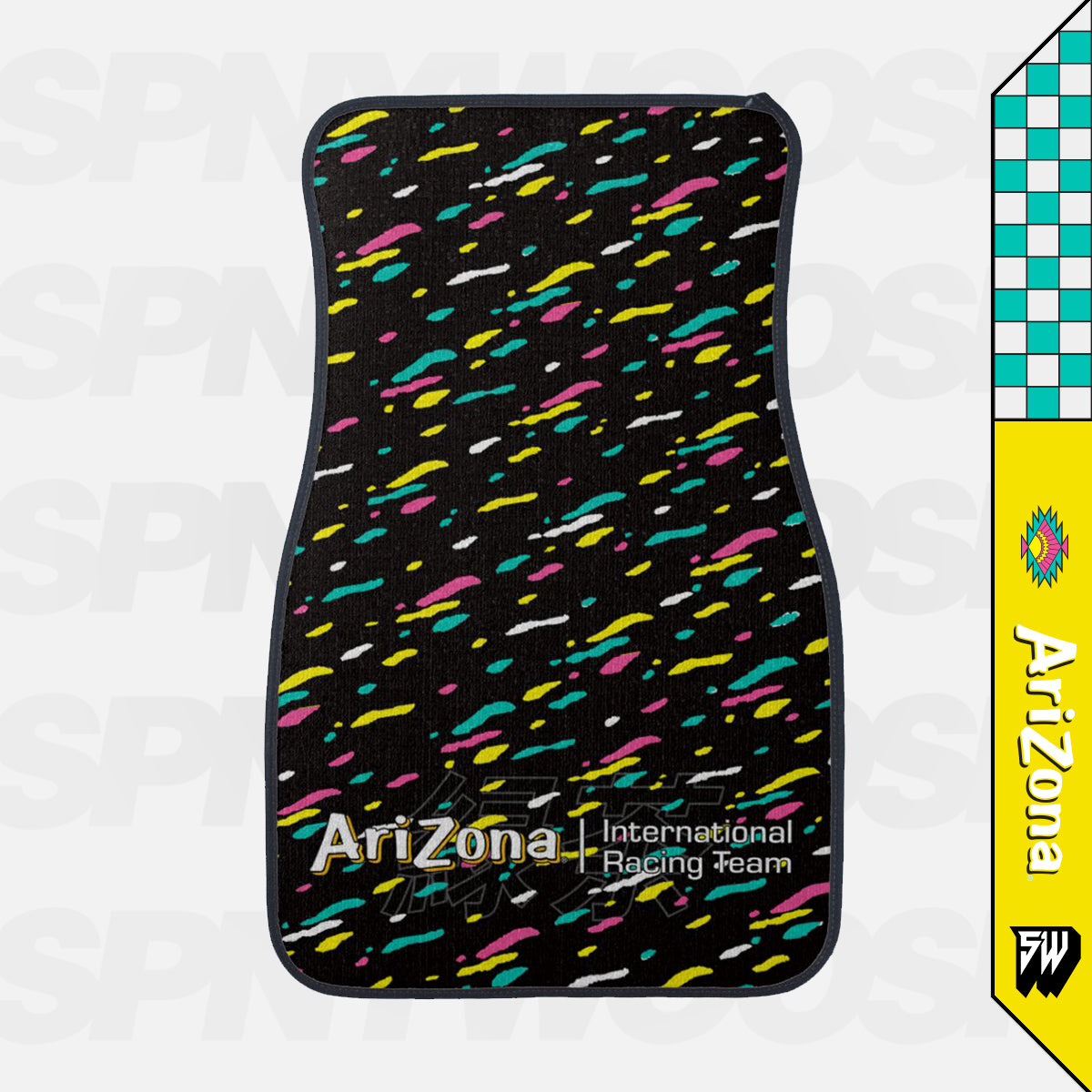 Car Floor Mat - AriZona Racing Icon Confetti