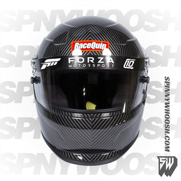 Racing helmet visor strips
