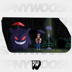 Totoro Gengar Door Card Vinyl Design - Halloween Special 4