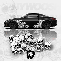 Skull Pile Vinyl Graphics for Car