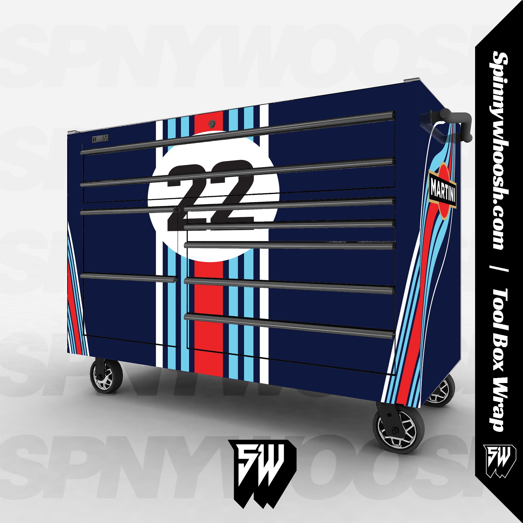 Martini Racing Tool Box Wrap