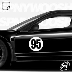 Static Cling Circular Racing Numbers