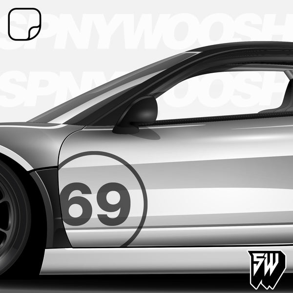 Ghost Racing Number Circles | Vinyl Meatball Numbers | Spinnywhoosh ...