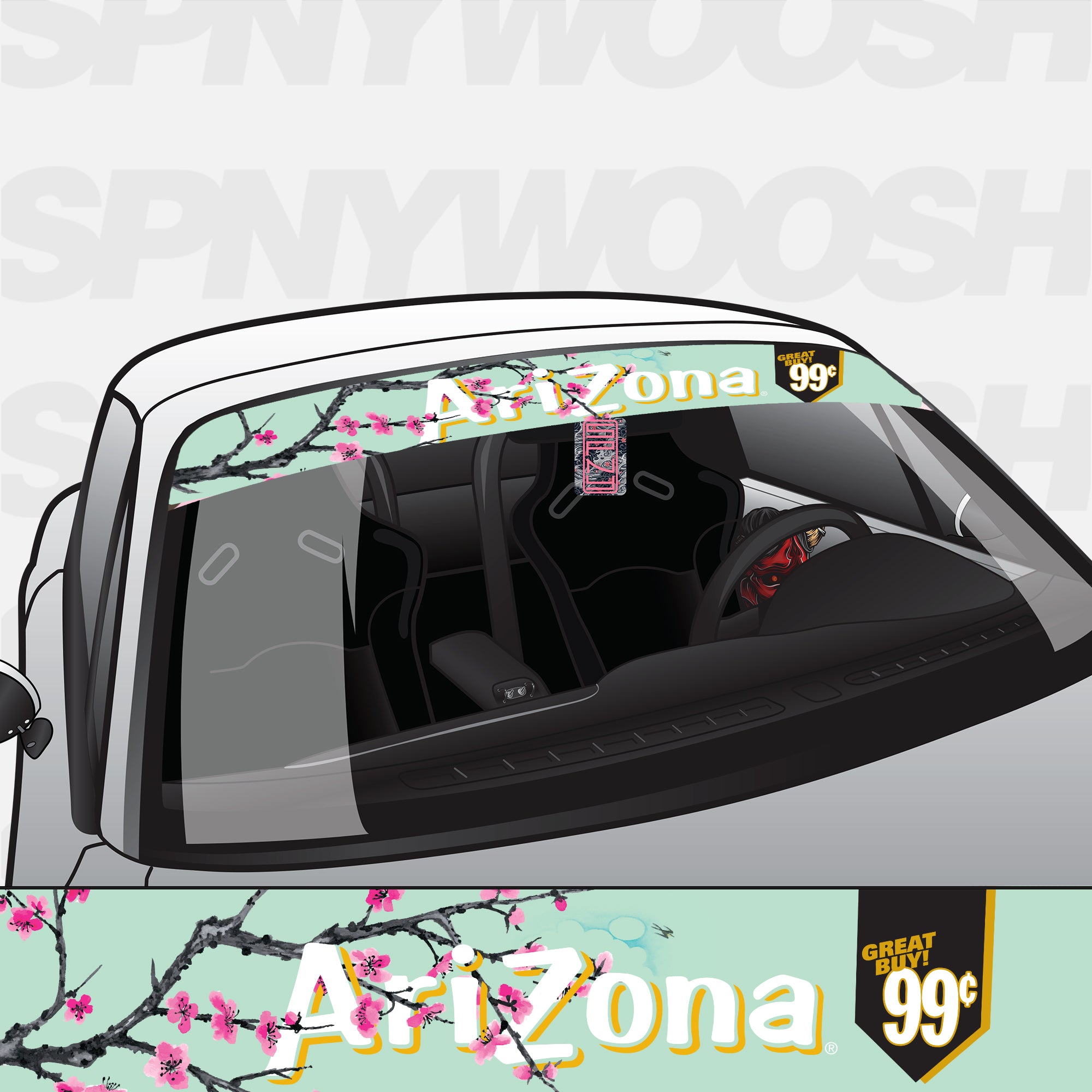 arizona green tea car decal