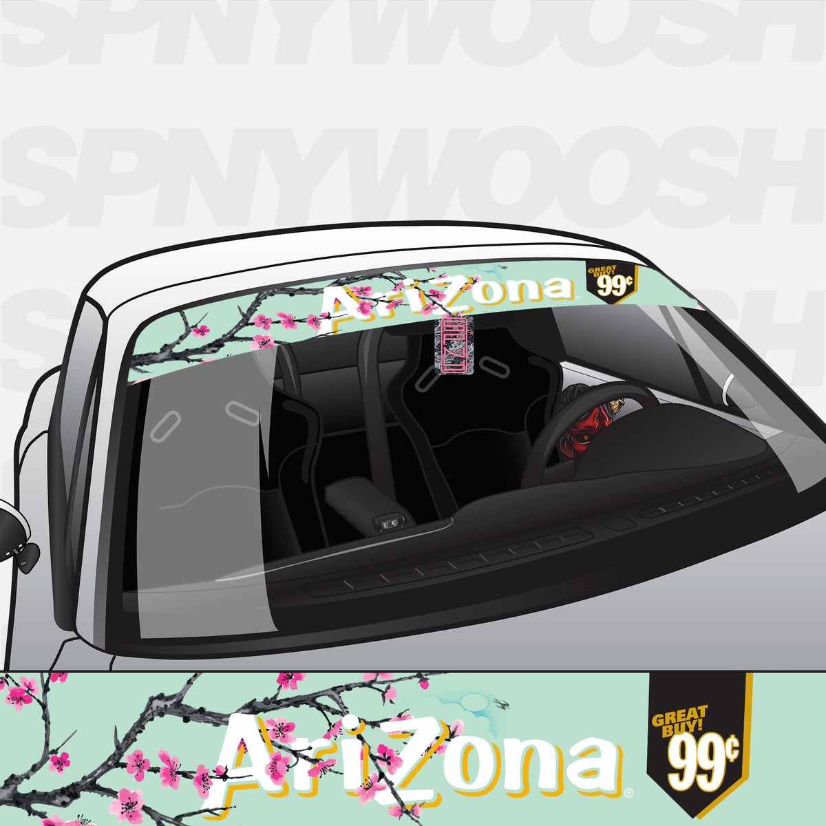 arizona green tea car decal