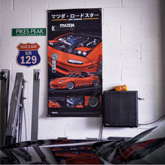 Orange Kswap Miata Workshop Garage Banner