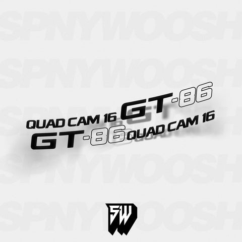 GT86 Quad Cam Door Decals