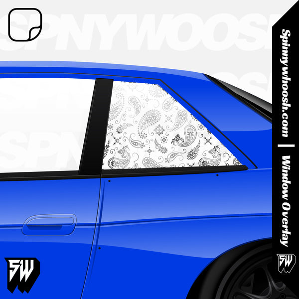 Window Overlay Vinyl Decal - Paisley – Spinnywhoosh Graphics