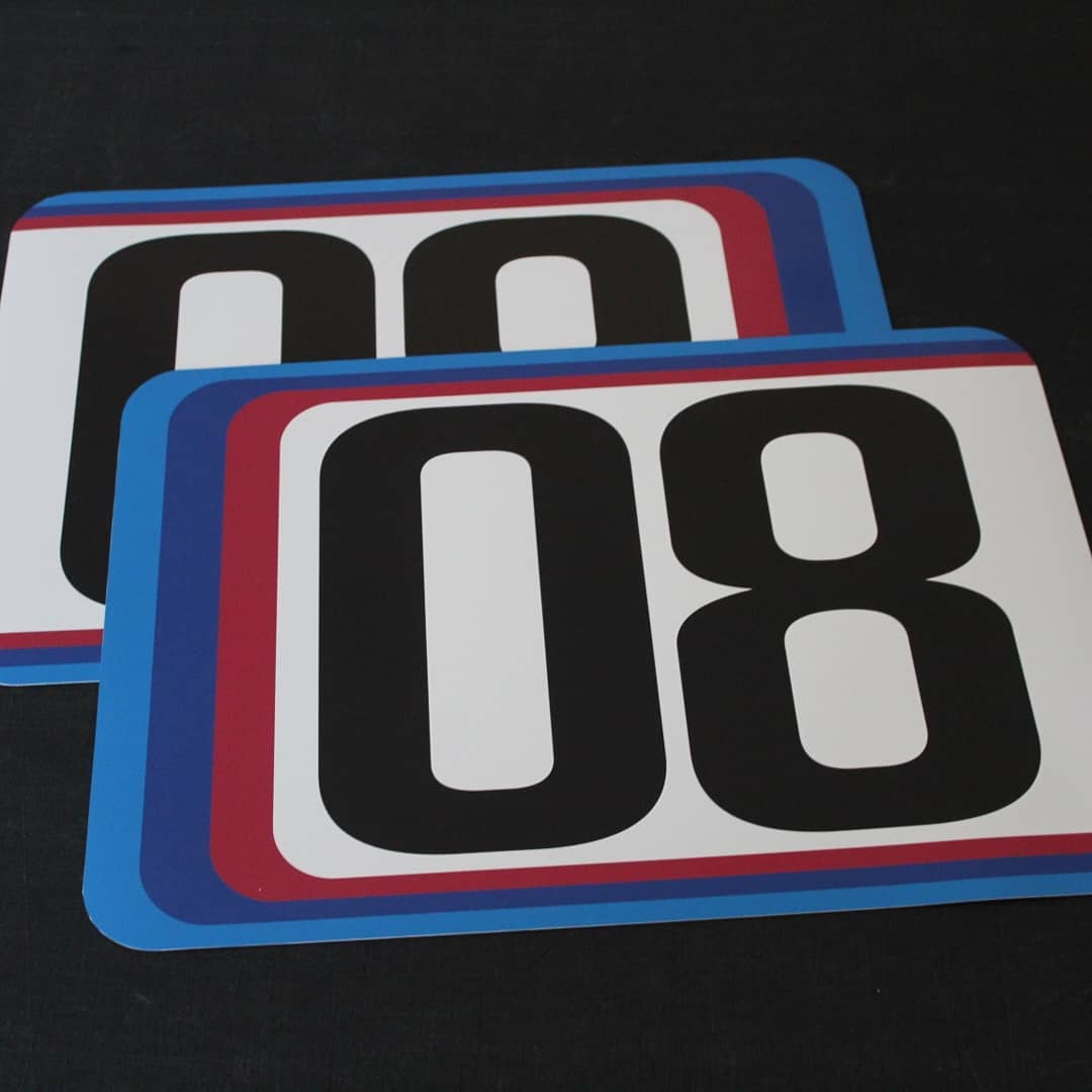 Vintage Livery Inspired BMW Racing Numbers – Spinnywhoosh Graphics