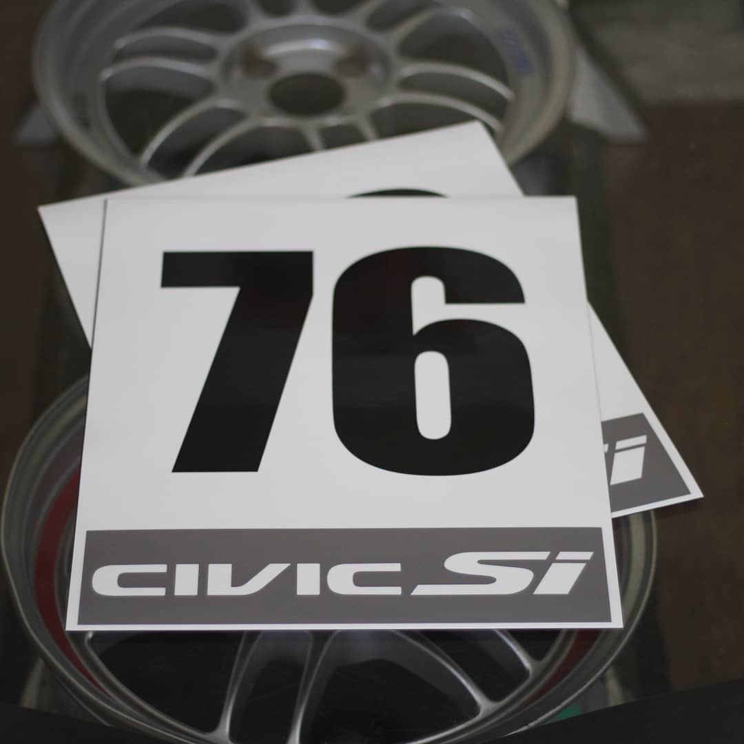 Stickers Track Racing Numbers Door stickers set -Kanjozoku Honda