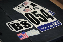 Racing Numbers - Make/Model/Flag