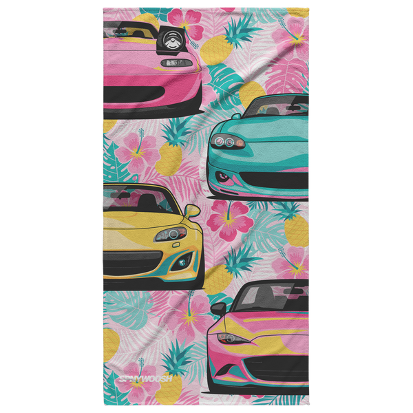 Miata Beach Towel 2020 -  Pineapple Floral