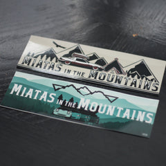 Miatas in the Mountains Slap Sticker - Sand