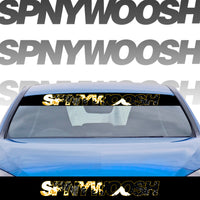 SPNYWOOSH Goldwave Text Printed Banner