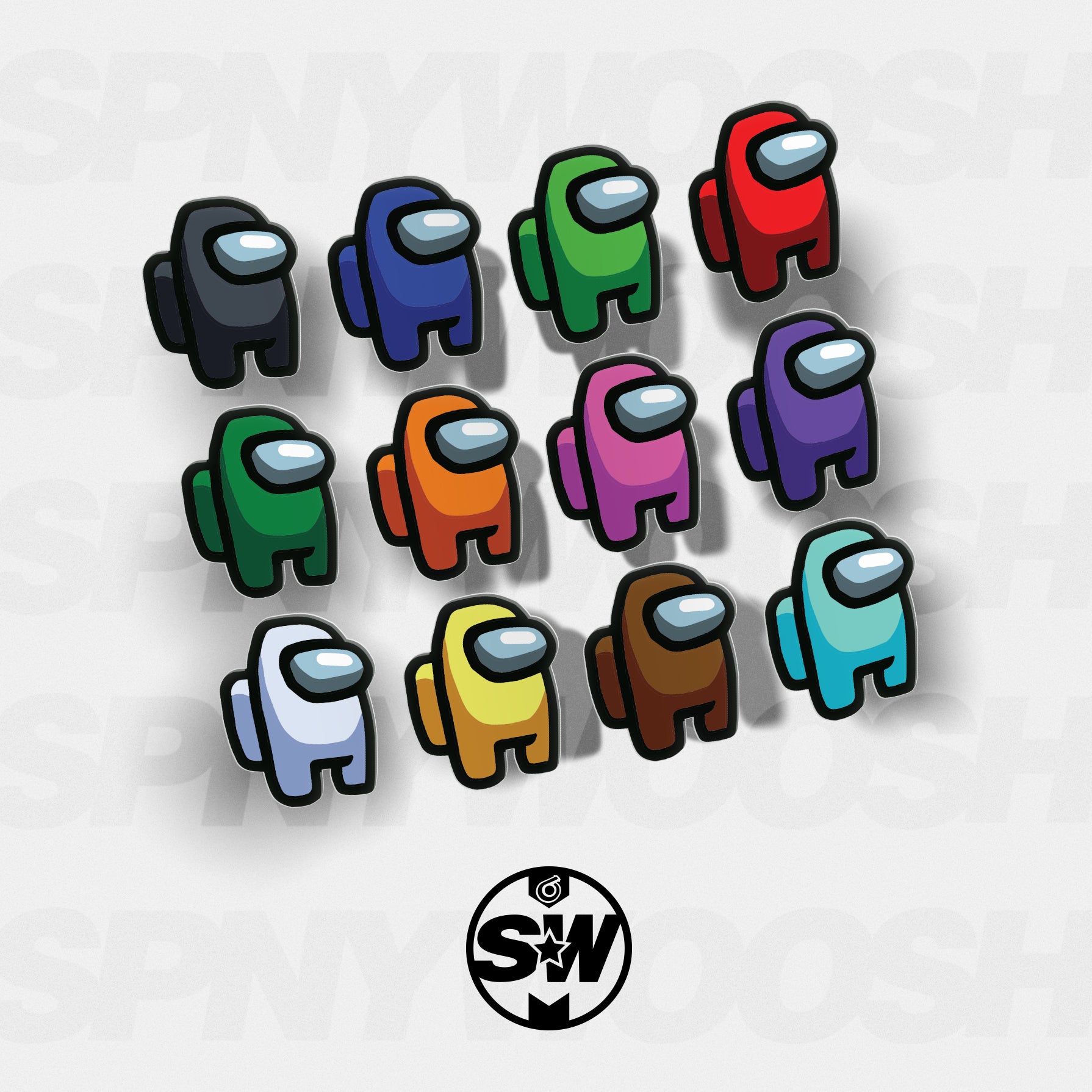 Crewmate Sign Among Us Crewmate Decal – Spinnywhoosh Graphics