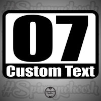 Autocross Numbers - Custom Text