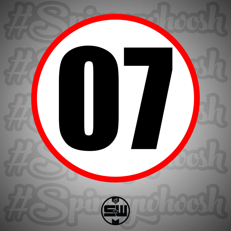 Circular Racing Numbers Cards | Vinyl or Magnetic Meatball Numbers ...