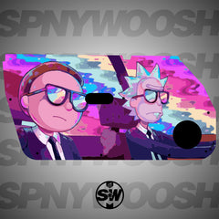 Psychedelic Rick and Morty Door Card Vinyl Design