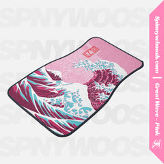 Car Floor Mat - Pink Wave