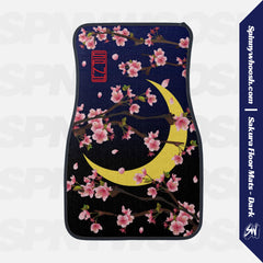 Dark Sakura Car Floor Mats Printed