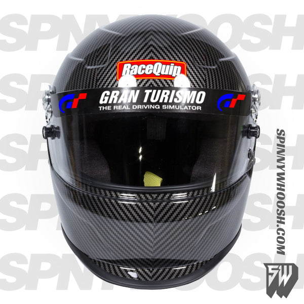 Racing helmet visor strips Gran Turismo Spinnywhoosh Graphics