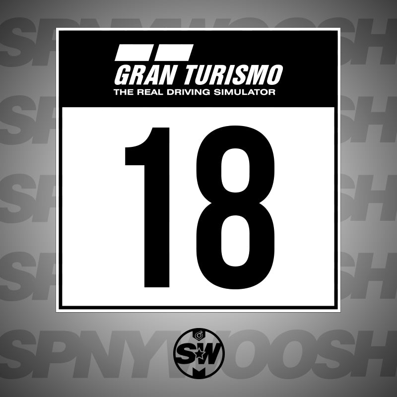 Gran Turismo Type 2 Racing Numbers Cards | Vinyl or Magnetic