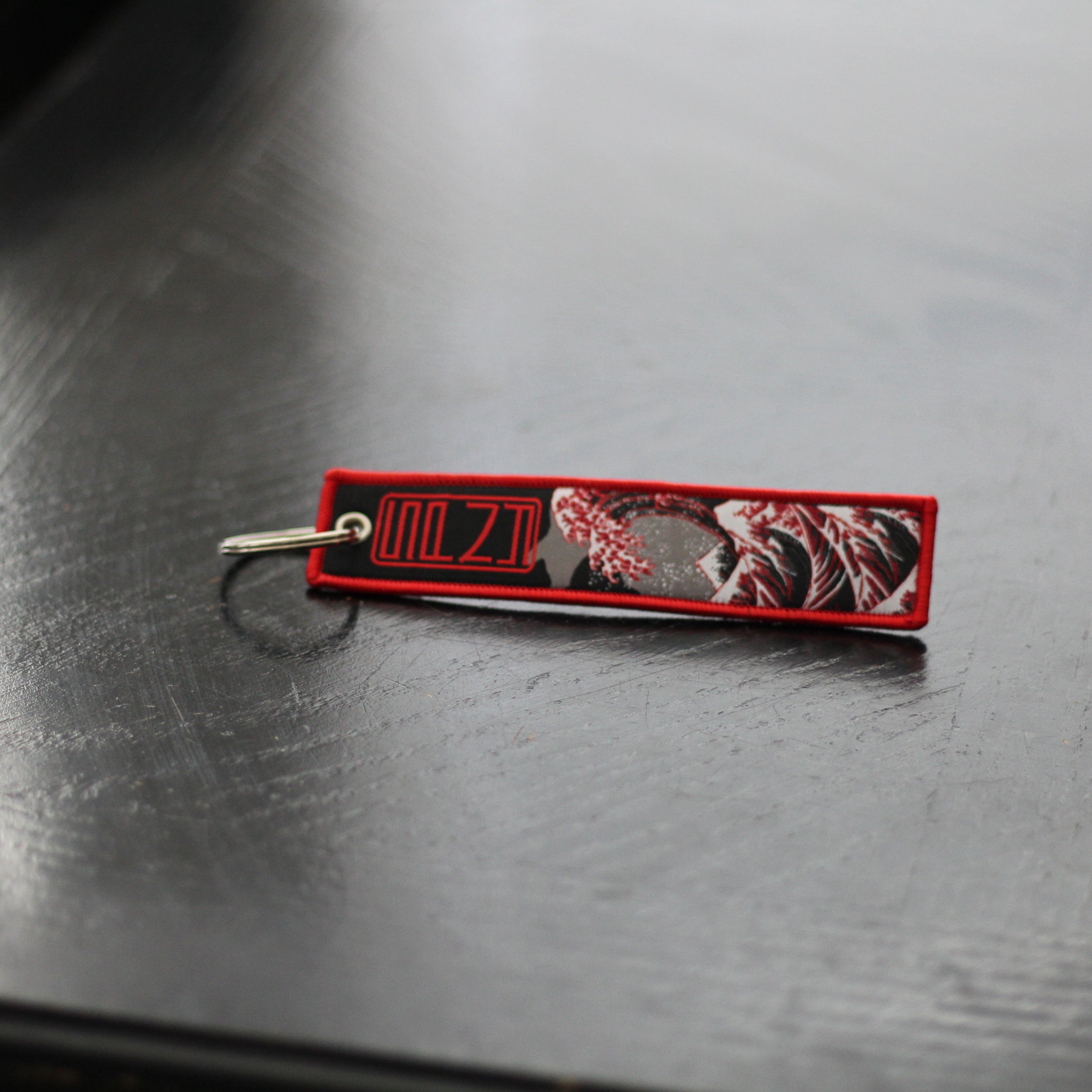 great wave red key chain