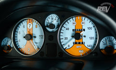 NA/NB Miata Gauges - Gulf Racing Livery