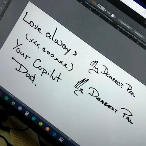 Custom Handwriting Decal – Spinnywhoosh Graphics