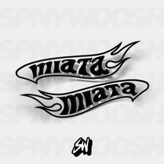 Hot Wheels Miata Die Cut Decals