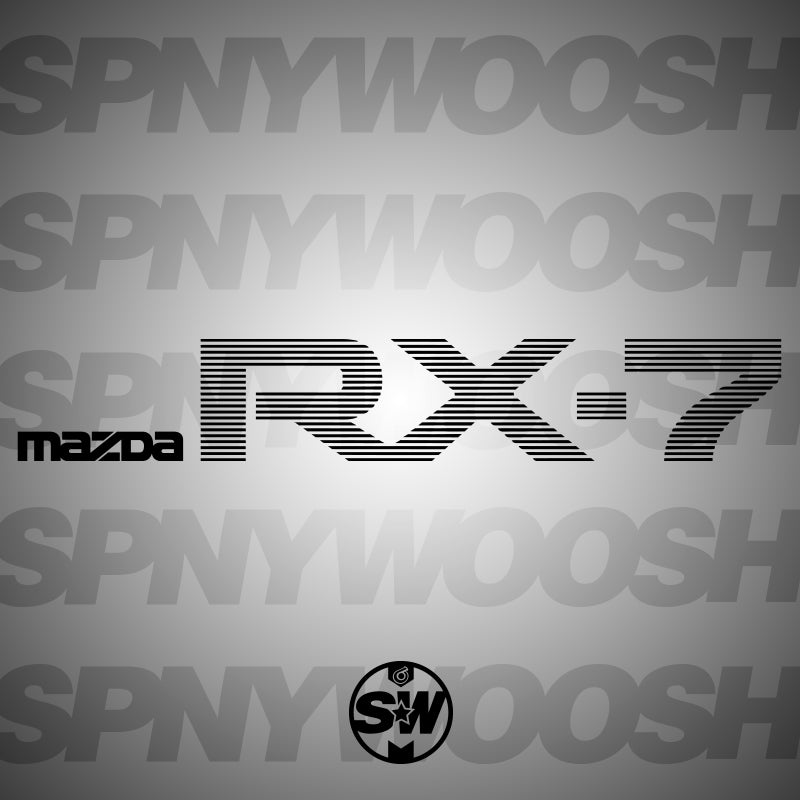 Mazda RX7 Bars Rear Decal – Spinnywhoosh Graphics