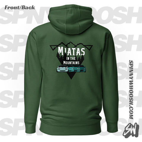 Miatas in the Mountains Hoodie - Forest
