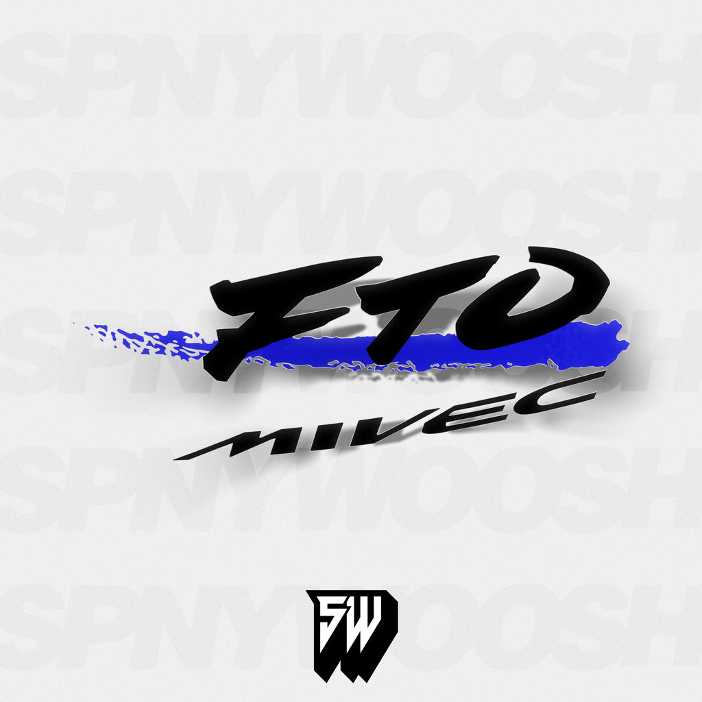 Mitsubishi FTO Mivec Decal | Spinnywhoosh Graphics