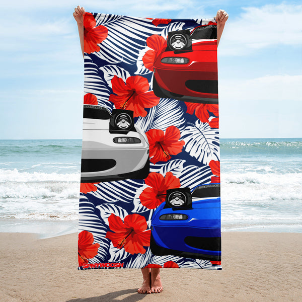 Miata Beach Towel - America Floral