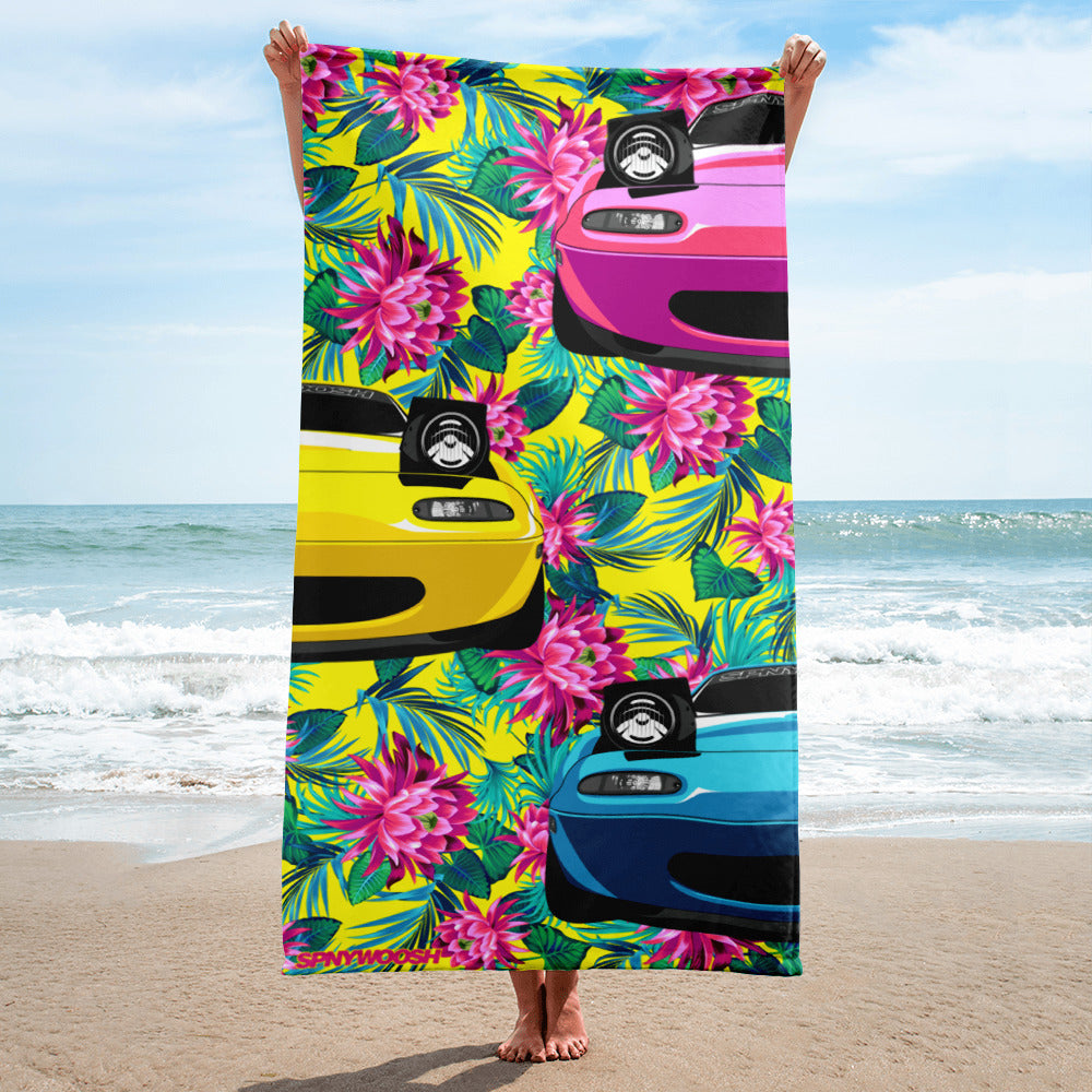 Double Sided Beach Towel in Paisley Wave