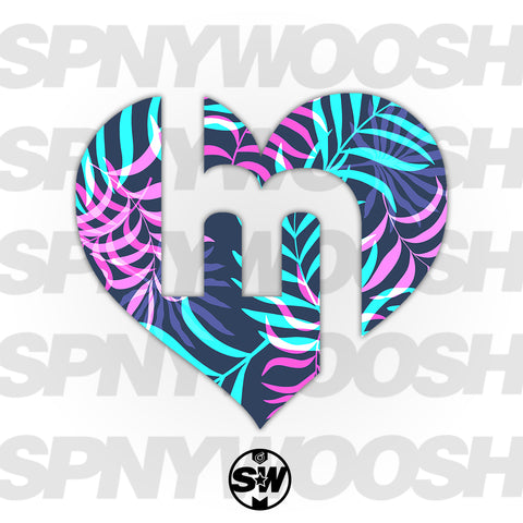 Summer Collection M Heart Sticker - 3 Colors