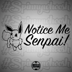 Notice Me Senpai Eevee Decal