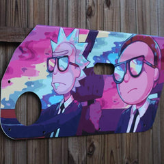 Psychedelic Rick and Morty Door Card Vinyl Design