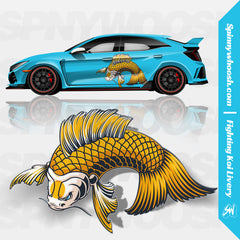 Japanese Koi Fish Car Livery Decal