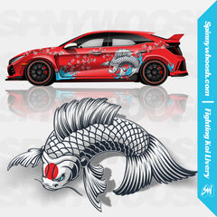 Japanese Sakura Koi Fish Car livery