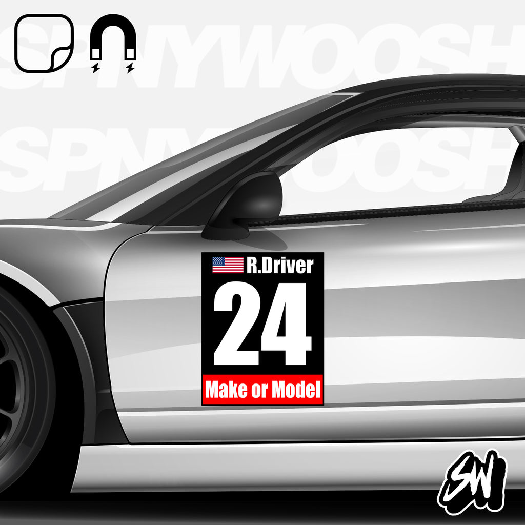 Custom Logo - Racing Number Cards | Spinnywhoosh Graphics